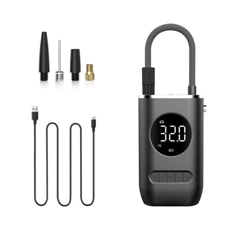 

PCMOS 1 комплект автомобильный насос для накачивания шин портативных автомобилей и мотоциклов беспроводной цифровой дисплей чёрный