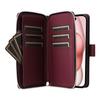 R20 For iPhone 15 Plus Case Zipper Pocket PU Leather Cover with 9 Card Slots