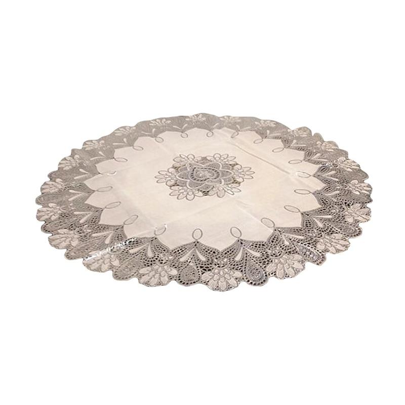 PVC Waterproof Oilproof Round Tablecloth 70 CM Dining Table Cloths Home Table Cover Light Luxury Christmas Decoration