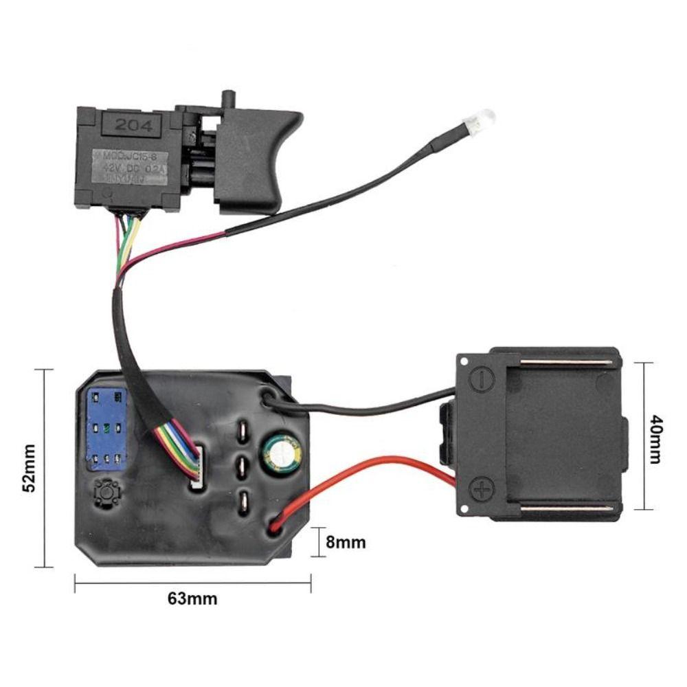 21V Brushless Screwdriver Switch Replacement 9-wire Pin Connector Accessory Cut-Off Switch