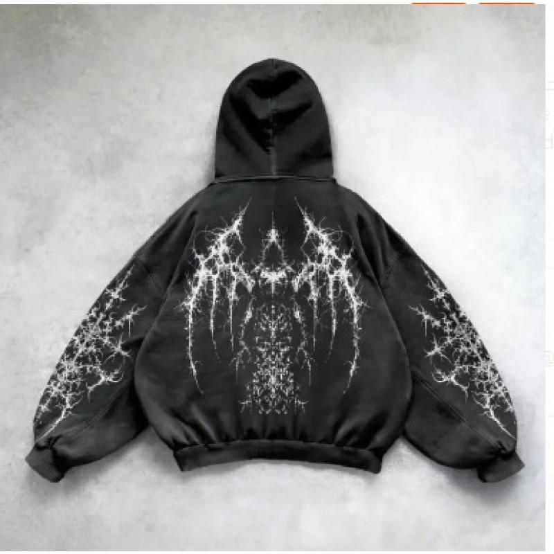 Washed Hooded Sweatshirt Unisex Oversized Long Sleeve Pullover Winter Streetwear Casual Wear