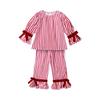 Kids' Pajama Set Christmas Red Stripes Kids Clothing Toddler Girls Boys Pajamas Children Sleepwear Party Dresses Outfits