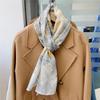 Gift for Mom Thin Silk Scarf Small Shawl for Women 2024 New Long Style Elegant Fashionable Large Ribbon Decoration