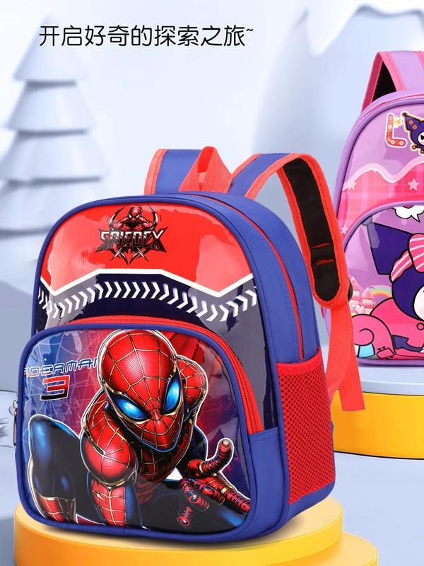 Spider-Man Kuromi Kids Backpack, Boys Girls Preschool Daypack, 3-6 Years Student Bag, Cute Cartoon Design
