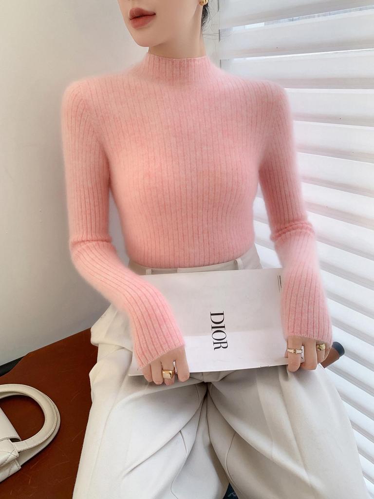2025 Women's Cashmere Half-High Collar Slimming Sweater