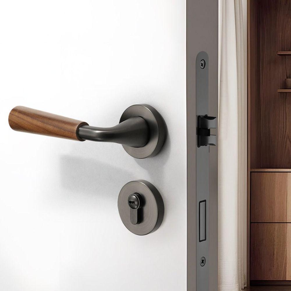 Magnetic Door Lock Wood Grain Safety Locks Simple Design Magnetic Lock  Bedroom Use