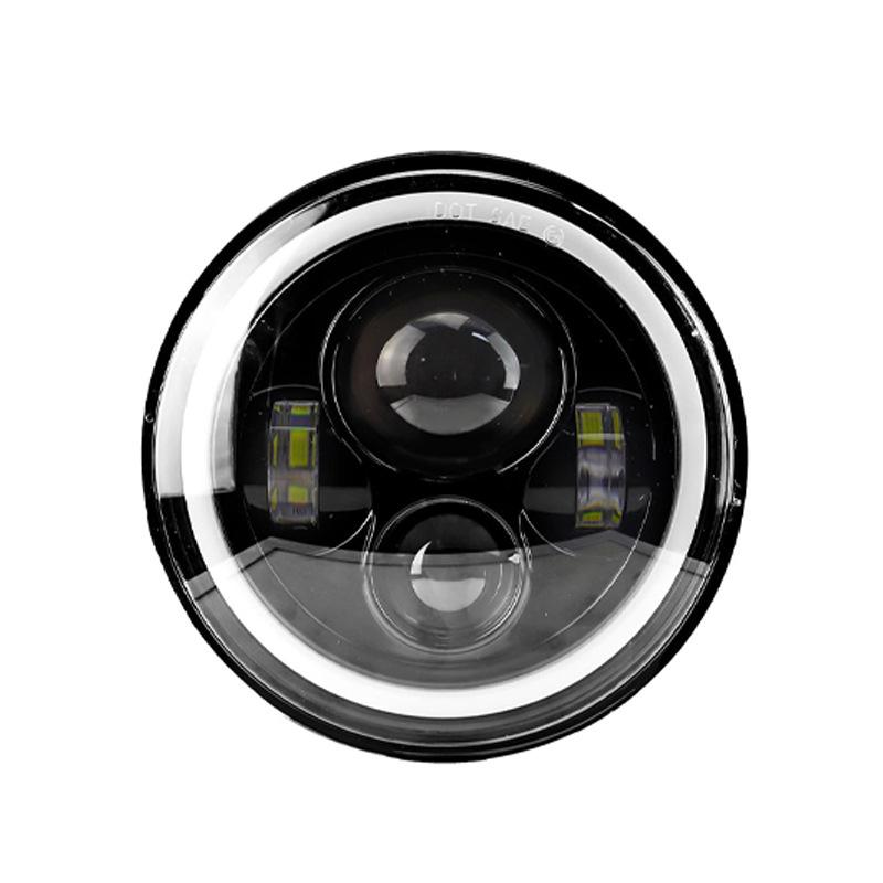 7" LED Angel Eye Halo Headlight for Wrangler, Harley, and Motorcycles.