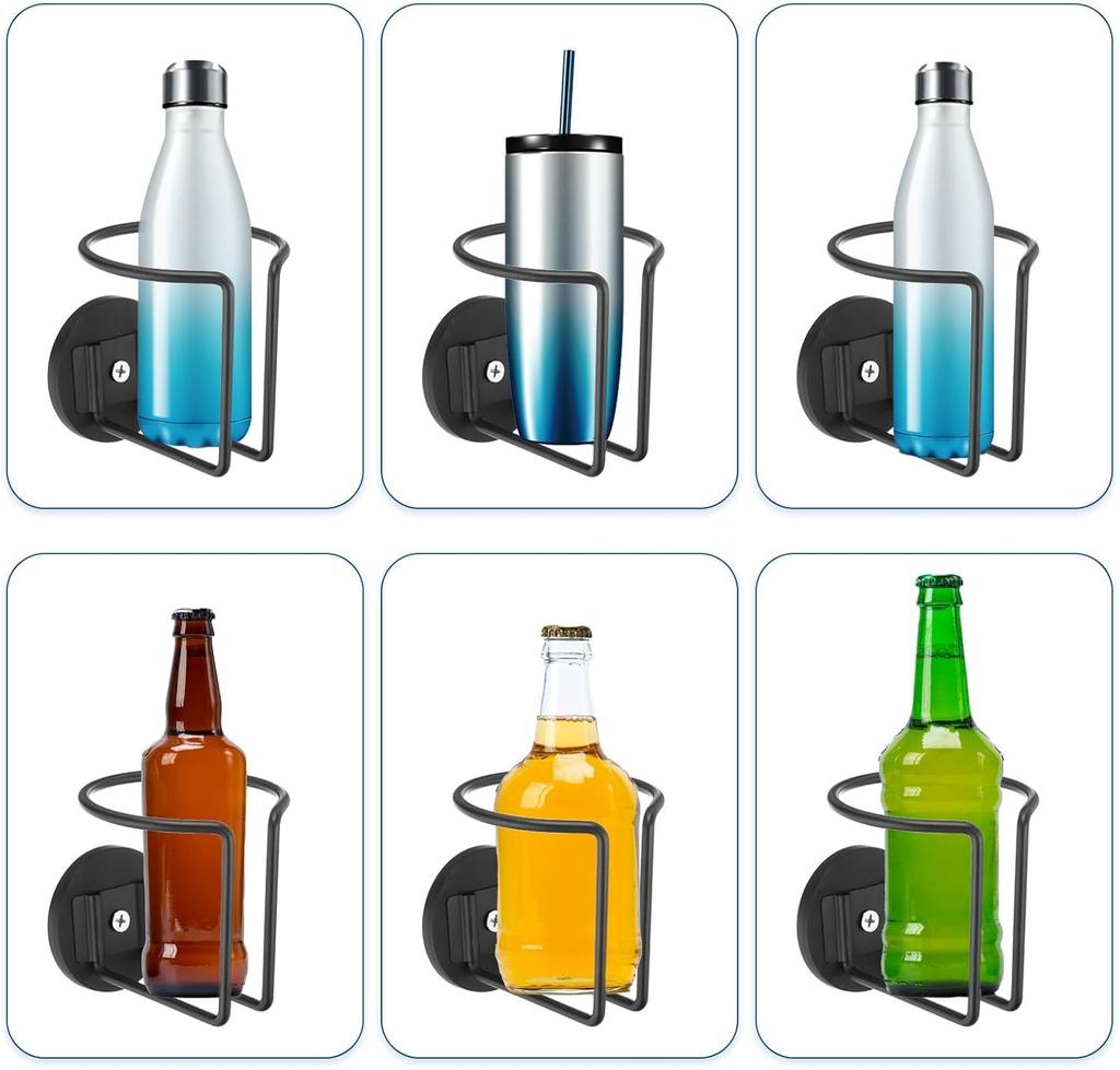 DIFEIUKI Magnetic Cup Magnetic Drink 66mm Side Strong for Easy No Drilling Compatible with Water and Plastic Fits Bottles up to 8cm in Diameter Rack,