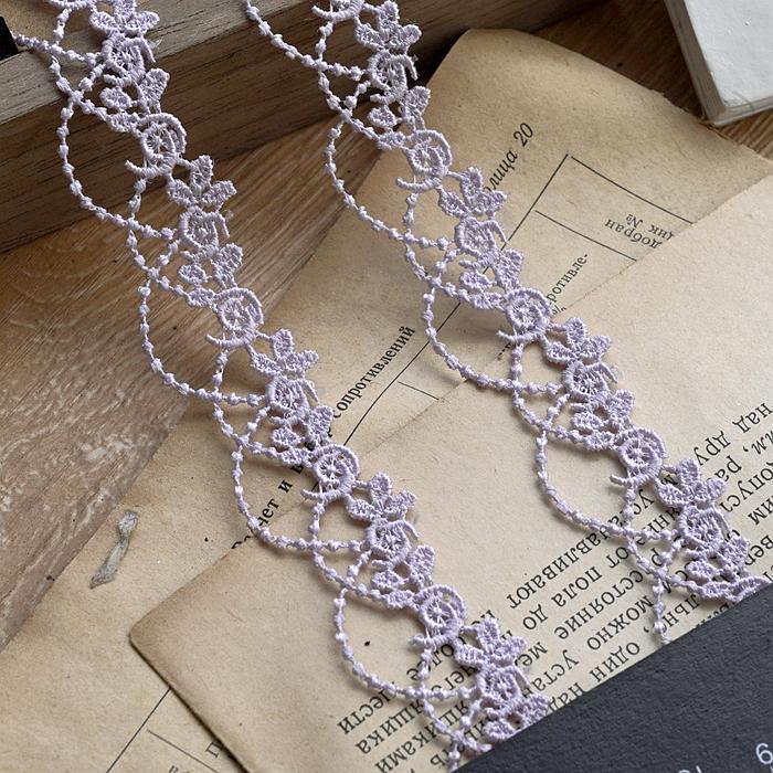 Colorful 2cm Floral Polyester Lace Trim for DIY Clothing Accessories