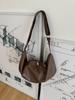 Retro Soft PU Leather Women's Hobos Shoulder Bags Large Capacity Female Dumpling Bag Simple Casual Crossbody Bag Tote Handbags