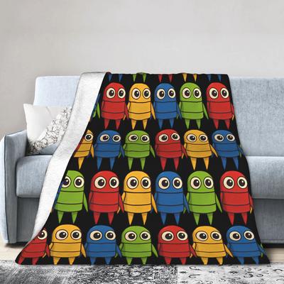 R.E.P.O. Colorful Robots Blankets Repo Game Fleece Novelty Warm Throw Blankets for Home Spring/Autumn Travel
