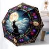 1PC Cat Moon, Celestial Art Automatic Open/close Umbrella with 8-Rib Structure for Women/Men, All-Season Use - Fashion Lovers Yy250919036