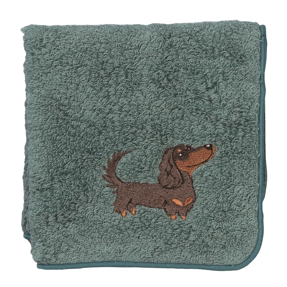 Imabari Towel Handkerchief Dachshund Blue [Hello Dog] -