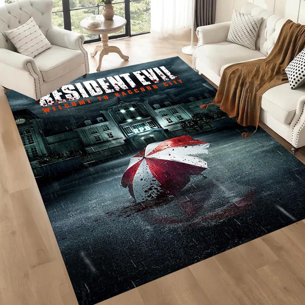 Umbrella Corporation Symbol Square rugs are a great choice for living rooms, bedrooms, home décor, and as gifts.