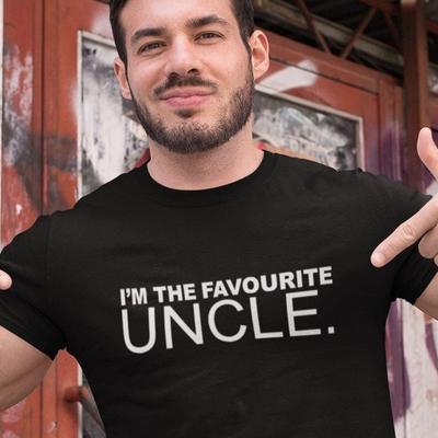 26 Funny T-shirt, I&039;m The Favorite Uncle Gift for Cool Awesome Uncle, Funny Unisex T-Shirt