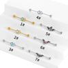 YW 16G Stainless Steel Skull Bat Industrial Barbell Ear Piercing Ear Tragus Helixe Body Jewelry