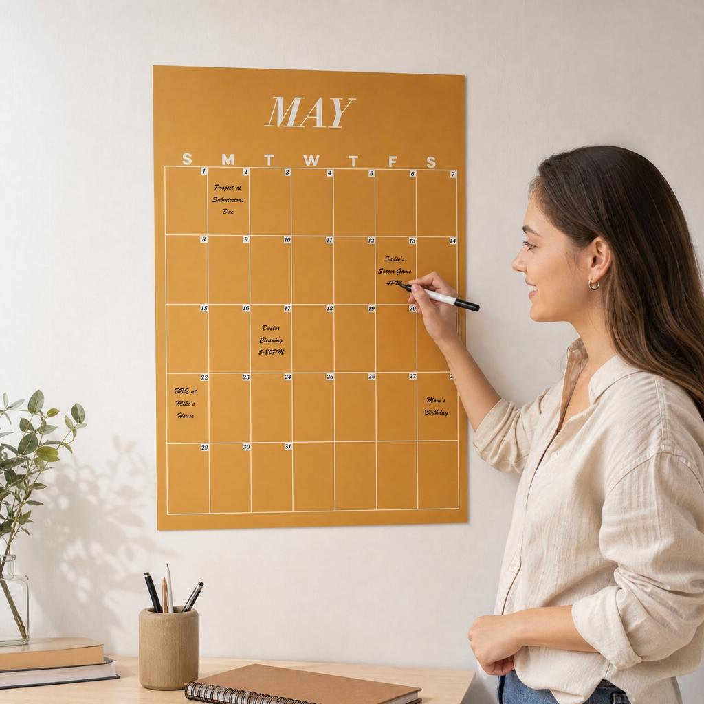 Large Wall Calendar for Back to School Planning and Organization