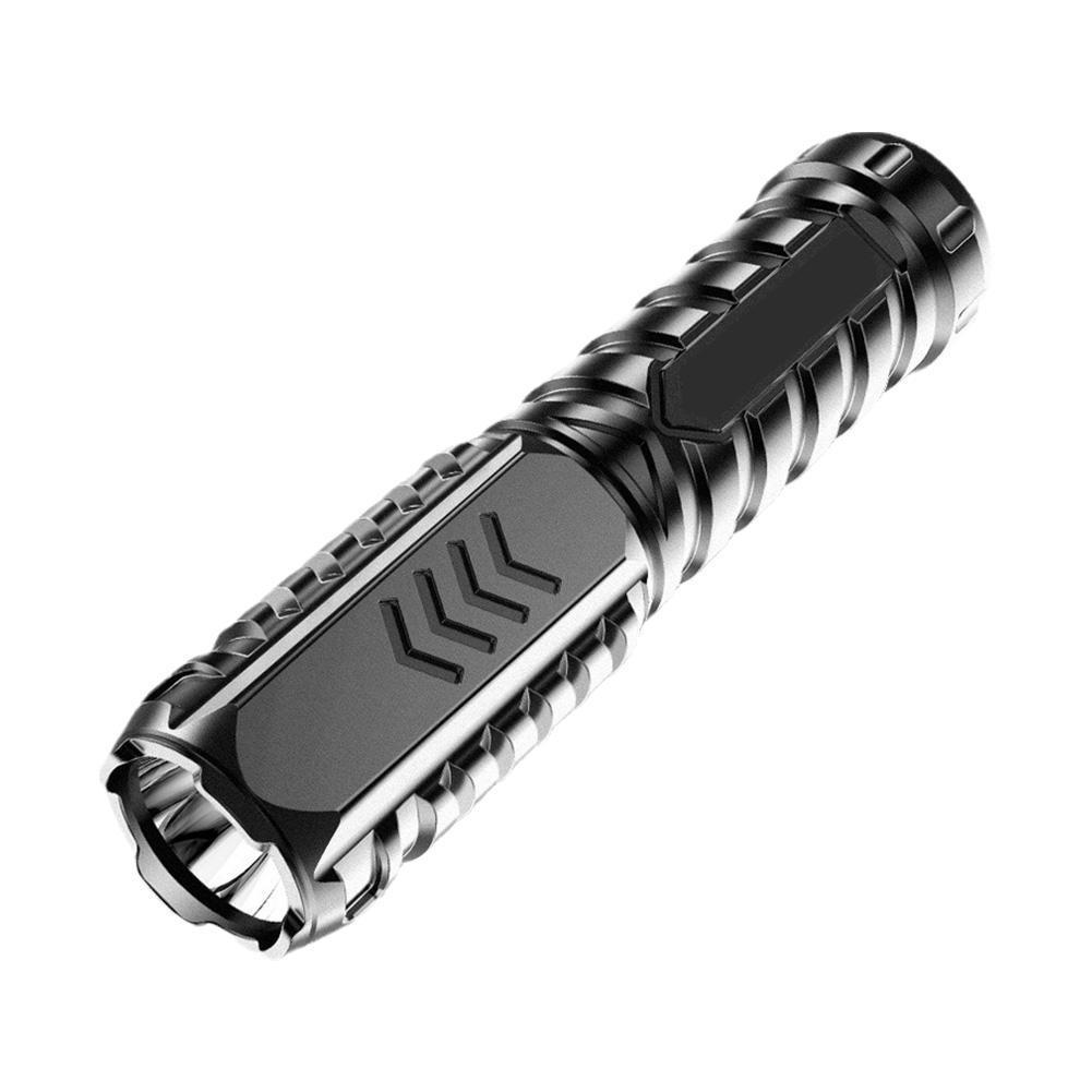Mini Portable Flashlight USB Rechargeable Small Household Torch Outdoor Camping Hiking Emergency Lighting Light