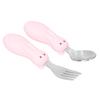 Baby Fork Spoon Set Stainless Steel Toddler Feeding Utensils Spoons Forks Tableware SetPink