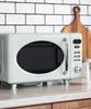 Microwave Oven Compact 17L Flat Table Retro Cute New Life Single Living Two Living [Toffy] K-DR1 (Ash White) K-DR1-AW