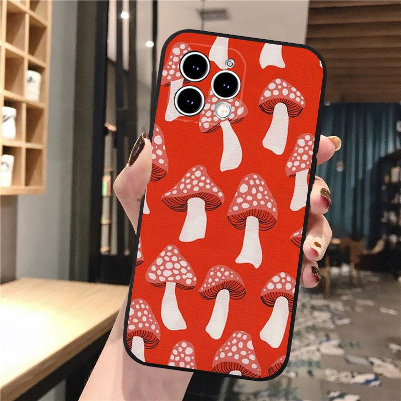 Phone Case For Iphone 14 Pro Max 13 12 11 Pro Max Xs Xr X 12mini 14 Plus Se Mushrooms Art Case Funda