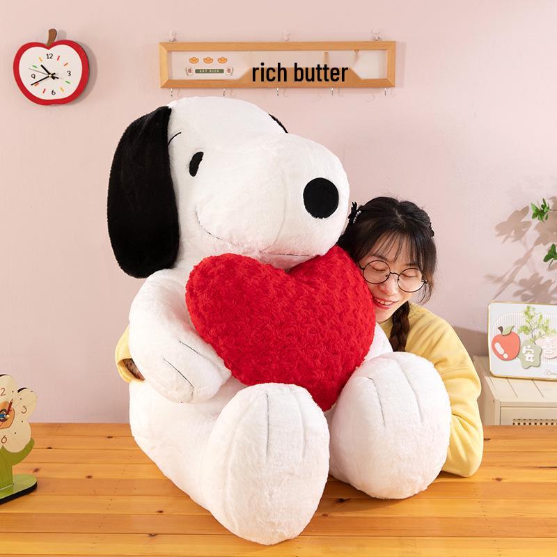 2025 Snoopy Love Heart Bouquet Plush Toy Pillow - Birthday Gift for Girls and Kids