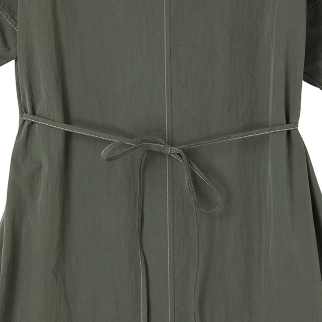 Rap Color Block Stitch Long Dress Ar2Wo461