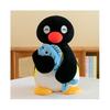 (Azul, 30cm) Pingu de Pelúcia Segurando Peixe Boneca Fofa Desenho Animado Menina Presente de Aniversário para Crianças Feriado