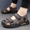 Pantofi de plajă de drumeție anti-alunecare respirabili la modă pentru bărbați, sporturi de vad exterior și sandale casual din piele, modă pentru bărbați, sandale noi de vară