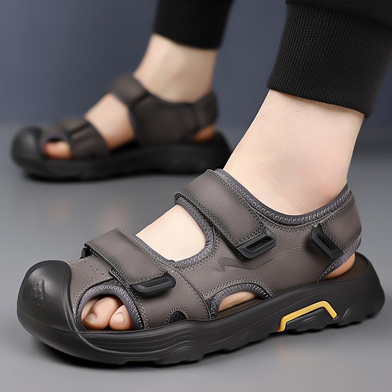 Mode Rutschfeste Wander Atmungsaktive Strandschuhe für Herren Outdoor Waten Sport und Lässige Ledersandalen Mann Mode Sommer Neue Sandalen