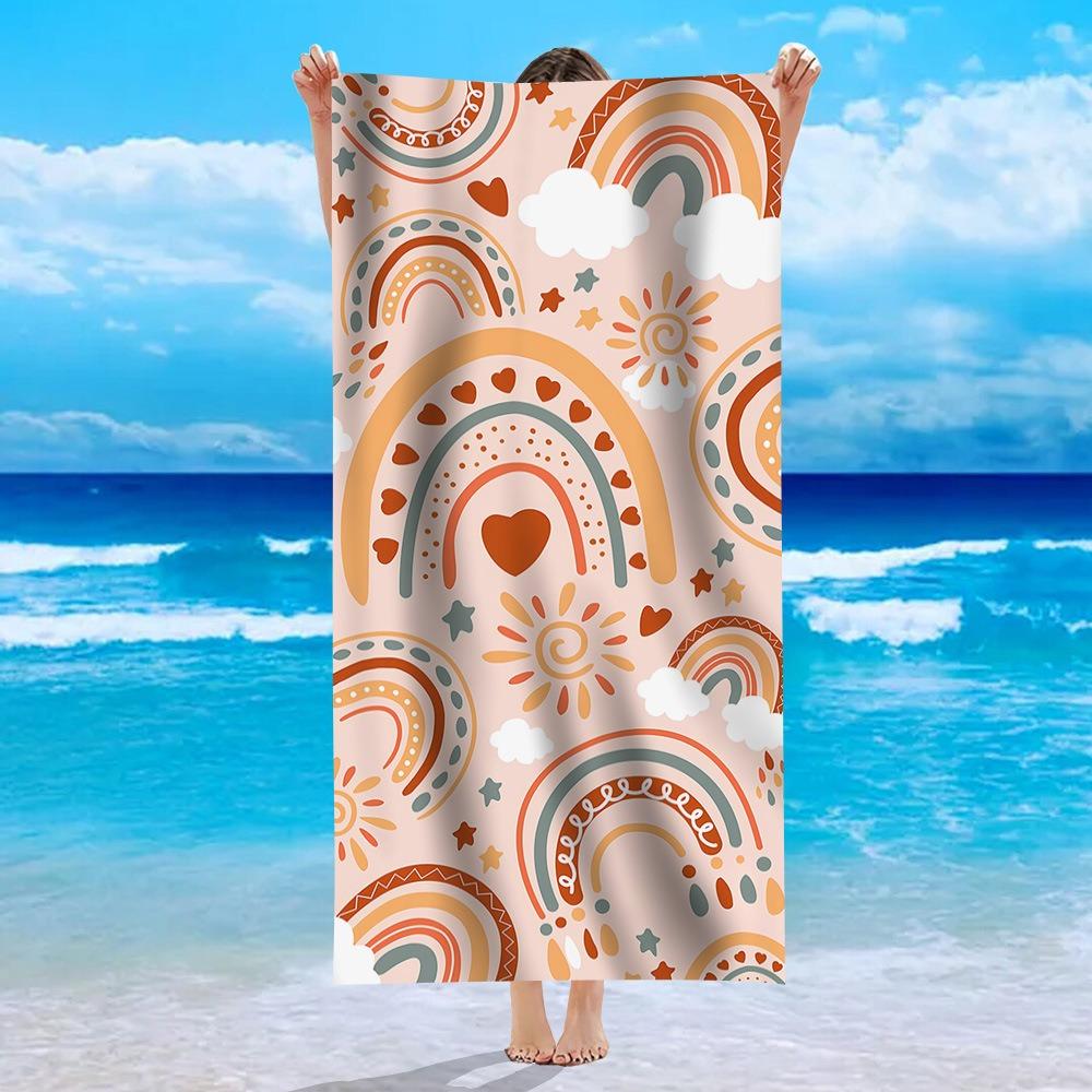Asciugamano da Spiaggia Tropicale Fenicottero Tartaruga Unicorno Farfalla Ananas Poliestere Asciugatura Rapida Senza Sabbia Asciugamani da Bagno per Estate Mare