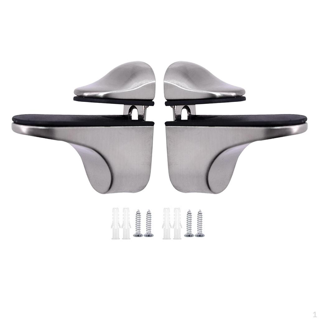 Glass Shelf Bracket for Wood and Glass, Complete Mounting Kit