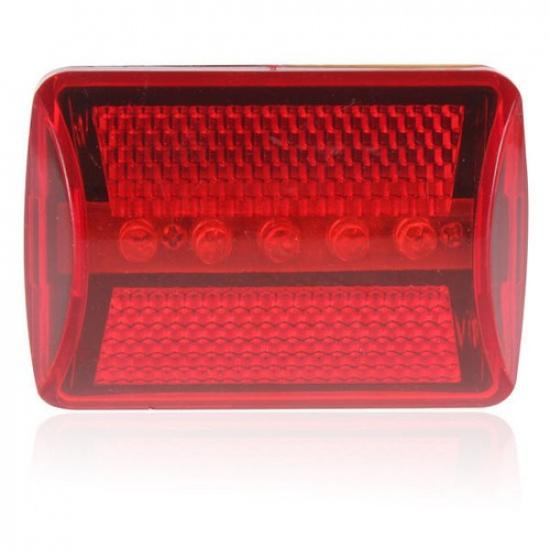 2Pc Red Bicycle Bike Rear Tail Light 5 LED Safety Flashing Mount 7 Lighting Mode