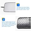 Windshield Flag Sunshade Sun Shade Heat Shield Sun Visor Mat Compatible With Jeep Wrangler Rubicon Sahara TJ JK JKU 2 Door & 4 Door