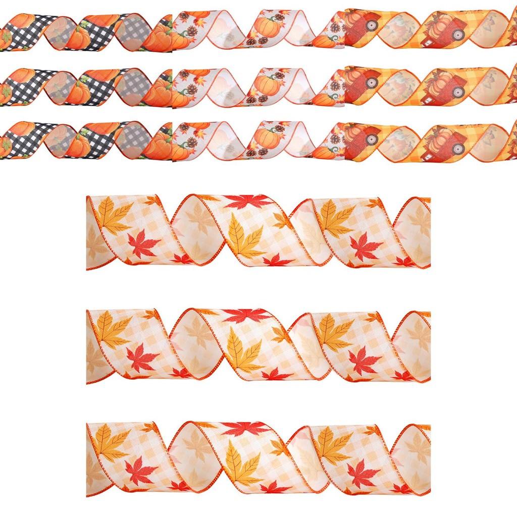 65cm Unique Wide Seasonal Ribbon For Thanksgiving And Celebrations Halloween