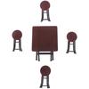 1:12 Dollhouse Mini Furniture Folding Table And Chair Set With 4 Stool Models