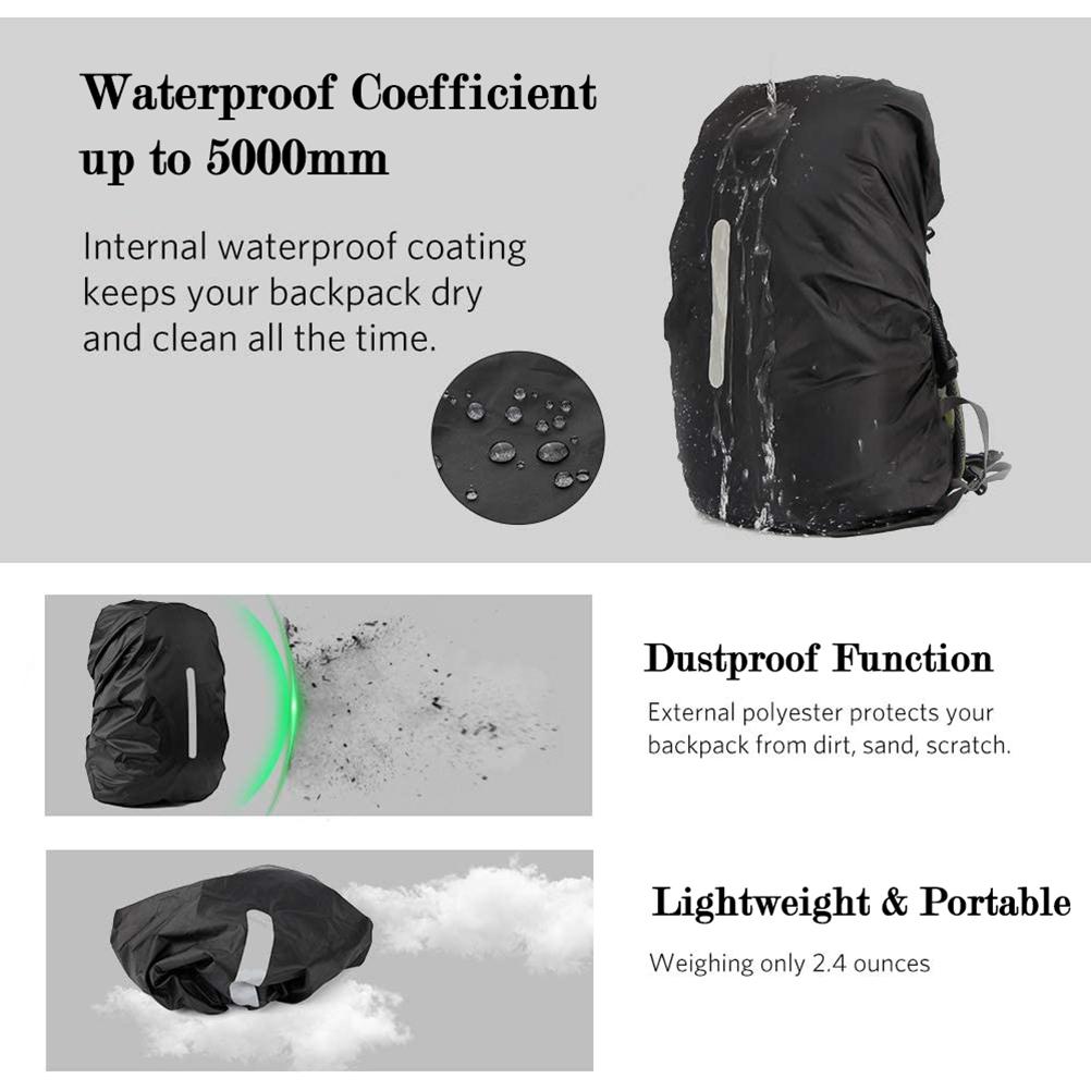 Backpack Rain Cover Waterproof Bag Cover with Reflective Belt Safety Rain Cover