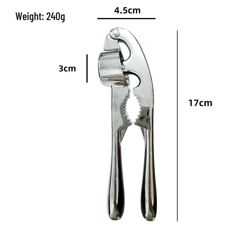 Alloy Manual Garlic Press with Walnut Cracker - 2 Pack