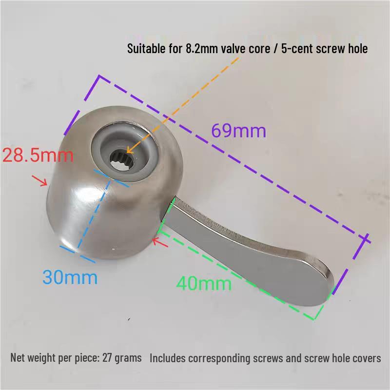 304 Stainless Steel Kitchen Faucet Handle with Thickened Single Cold Water Valve Core