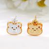 Sterling Silver 999 Cat Charm Beads Hand-woven Rope Cute Pendant Accessories