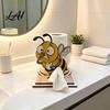 Rustic Log Style Storage Roll Paper Holder Creative Animal Shape Dispenser Vertical Stable Tissue Home Kitchen Dispenser Rack Solid Wood Stand for