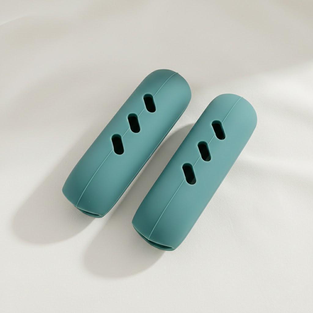 Силиконовые жаропрочные накладки на ручки кастрюль и сковородок, защита от ожогов, кухонный инструмент, многоцелевые защитные накладки зелёный