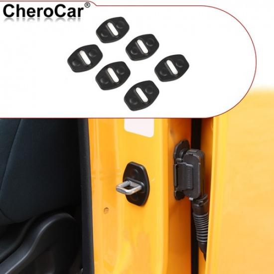 6 Stück Schwarze Türschloss-Schutzabdeckung Schnallenverkleidung für Ford Bronco 4-Türer +