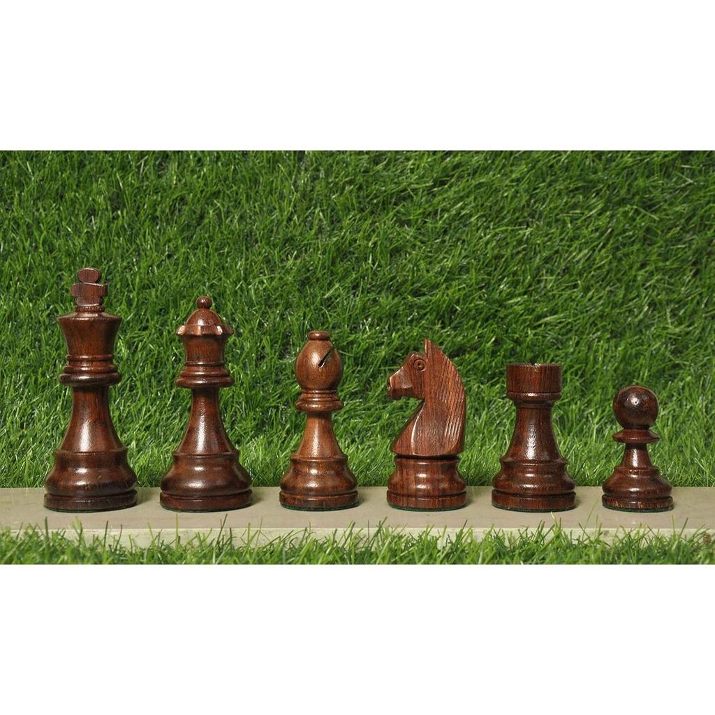 Wooden Chess Pieces Only 32 Chessmen and 2 Extra Queens Made of Boxwood and Rosewood for Tournament and Professional Players.
