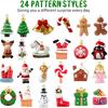 IMIKEYA 2025 Advent Calendar: Mini Christmas Ornaments, Christmas Countdown Advent Calendar Ornaments Set of 24 Resin Christmas Ornaments Angel Santa