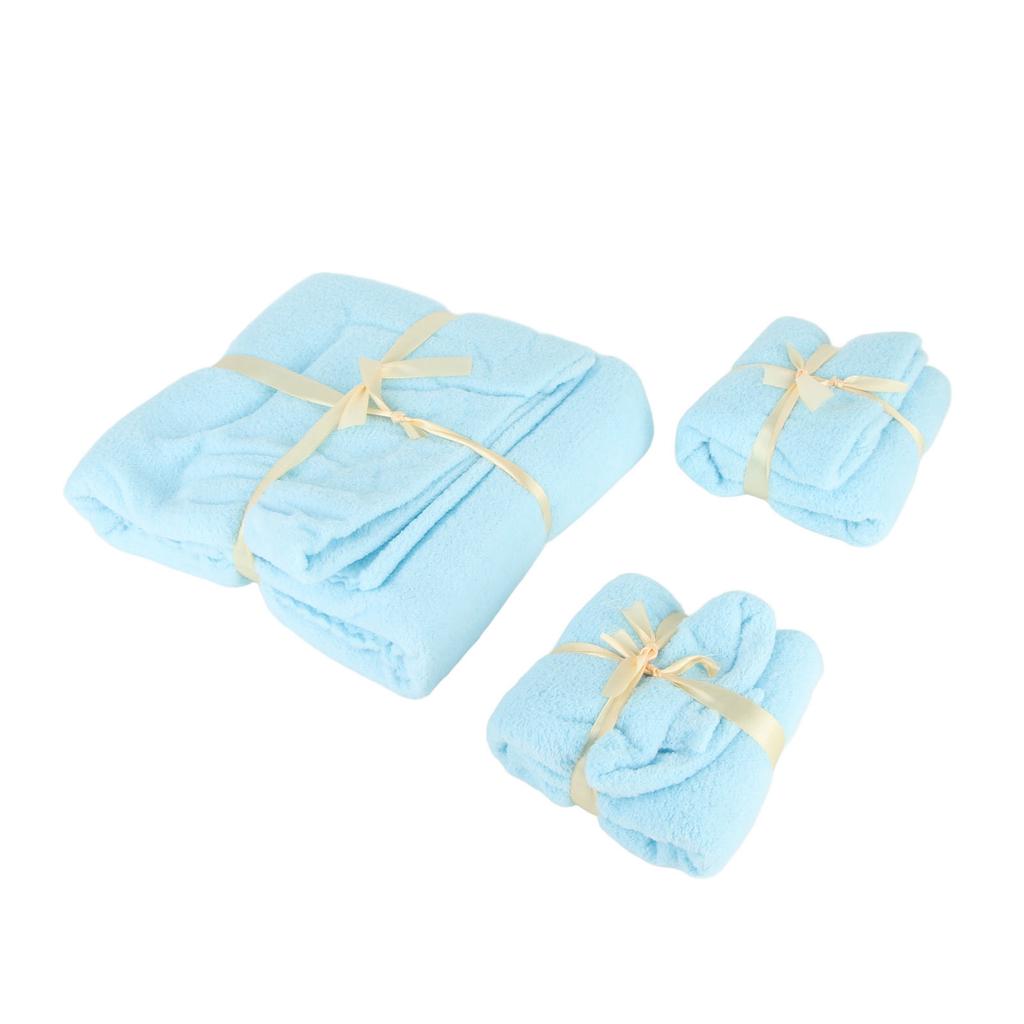 Towel Set Coral Velvet Highly Absorbent Hand Towel and Bath Towel with Gift Bag for Wedding Engagement Housewarming