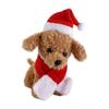 2Pcs/Set Santa Claus Scarf Christmas Pet Costume Set Christmas Decoration  Animal Decorate