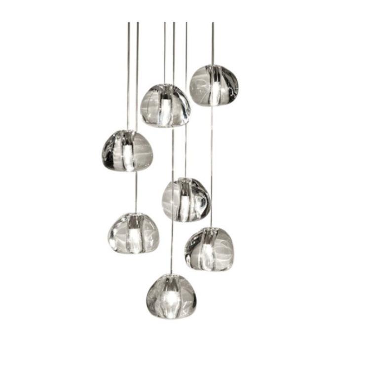 Modern American Cherry Crystal LED Chandelier for Staircase or Restaurant