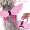 Dog Chest Wrap with Angel Wing for Routine Wear, Printed Web Lines, Side Clip and Back Link Point for Daily Walking Use