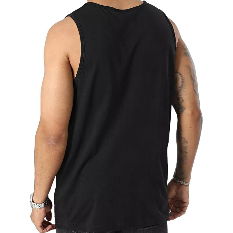 adidas Originals Trefoil Solid Color Logo Embroidery Round Neck Sports Tank Top Men Tops Black IA4801
